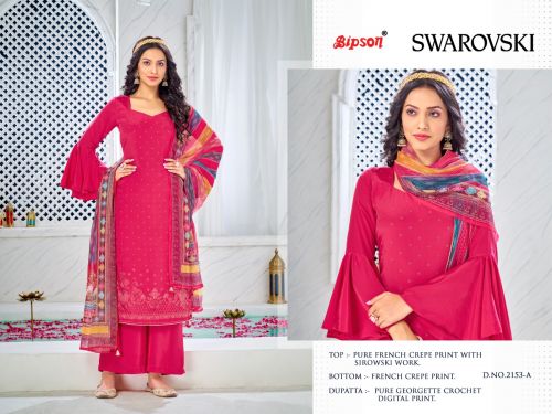 Swarovski By Bipson Color Set Matching Dress Material Catalog